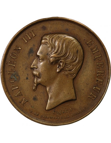 Napoléon III 1 médaille Cuivre circa 1855