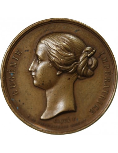 Napoléon III Médaille Cuivre circa 1855