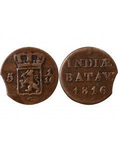 Indonésie Guillaume Ier de Prusse Duit Cuivre 1816 Sumatra 2