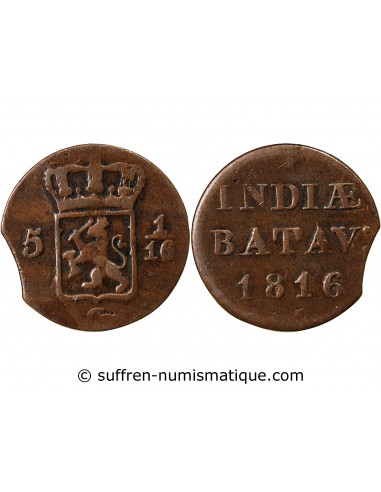 Indonésie Guillaume Ier de Prusse 1 duit Cuivre 1816 Sumatra