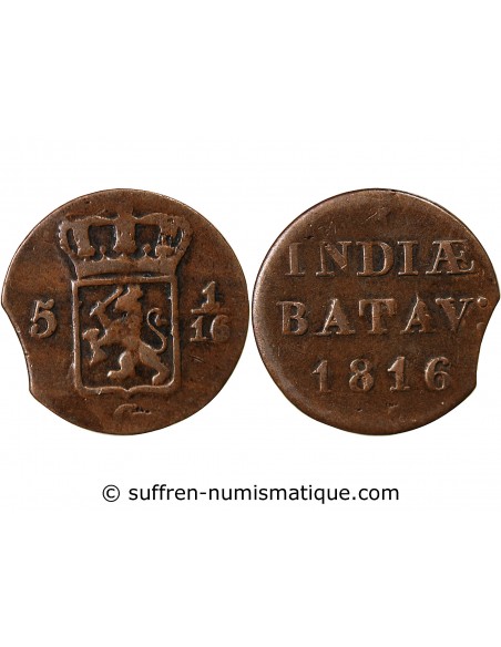 Indonésie Guillaume Ier de Prusse 1 duit Cuivre 1816 Sumatra