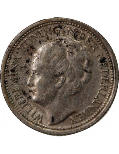 Pays-Bas Wilhelmina I 10 cents Argent 1937