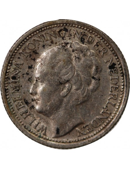 Pays-Bas Wilhelmina I 10 cents Argent 1937