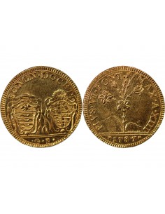 Vatican Pape Pie VI 2 doppie Or 1787 B Bologne 2