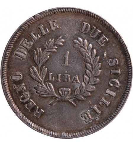 ITALIE, GIOACCHINO - 1 LIRA ARGENT 1813﻿LAN