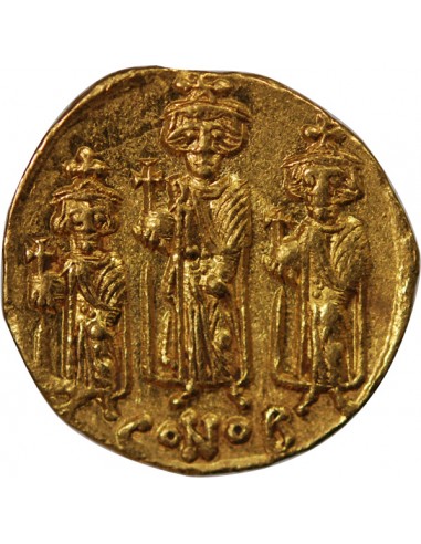 Empire Byzantin Constant II Héraclius 1 solidus Or 663-668 Constantinople