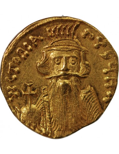 Empire Byzantin Constant II Héraclius 1 solidus Or 663-668 Constantinople