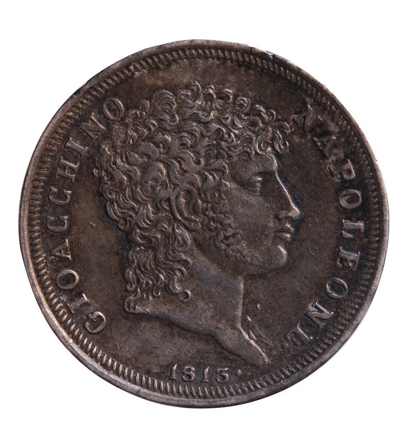 ITALIE, GIOACCHINO - 1 LIRA ARGENT 1813﻿LAN