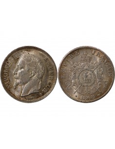 NAPOLEON III - 2 FRANCS TETE LAUREE ARGENT 1868 A PARIS 2