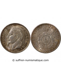 NAPOLEON III - 2 FRANCS TETE LAUREE ARGENT 1868 A PARIS
