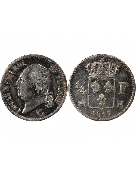 Louis XVIII 01-avr franc Argent 1817 B Rouen
