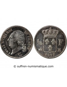 Louis XVIII 01-avr franc Argent 1817 B Rouen