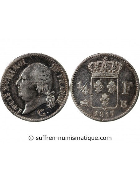 Louis XVIII 01-avr franc Argent 1817 B Rouen