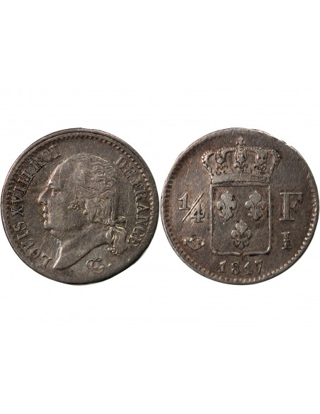 Louis XVIII 01-avr franc Argent 1817 I Limoges