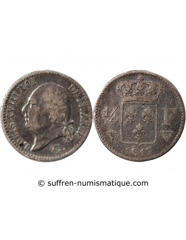 Louis XVIII 01-avr franc Argent 1817 W Lille