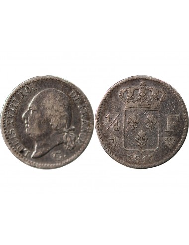Louis XVIII 01-avr franc Argent 1817 W Lille