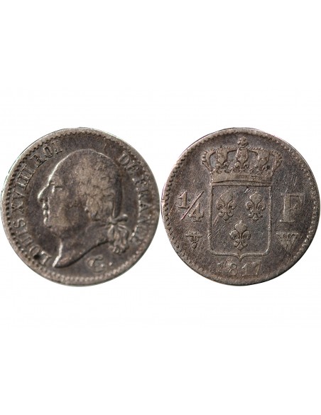 Louis XVIII 01-avr franc Argent 1817 W Lille