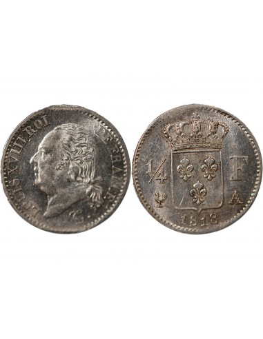 Louis XVIII 01-avr franc Argent 1818 A Paris