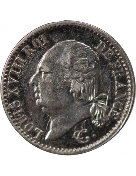 Louis XVIII 01-avr franc Argent 1818 B Rouen