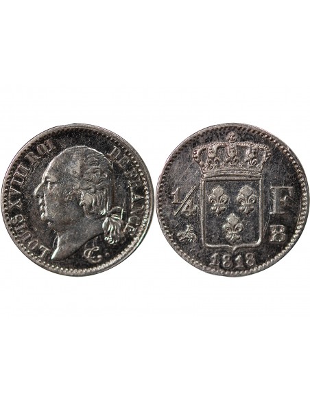 Louis XVIII 01-avr franc Argent 1818 B Rouen