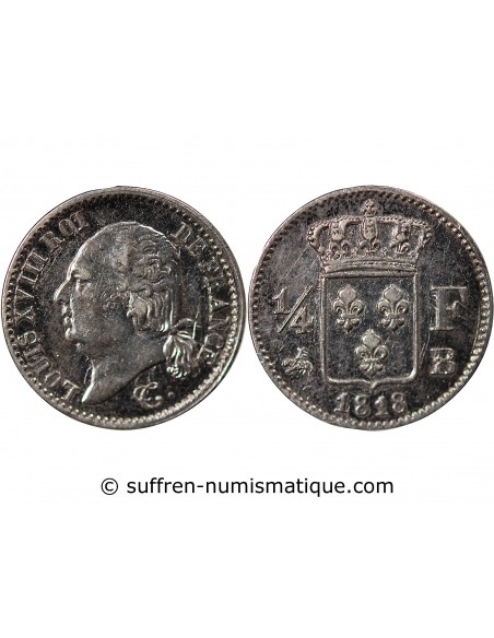 Louis XVIII 01-avr franc Argent 1818 B Rouen
