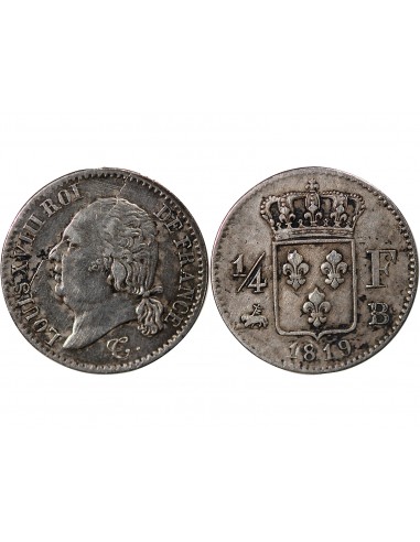Louis XVIII 01-avr franc Argent 1819 B Rouen