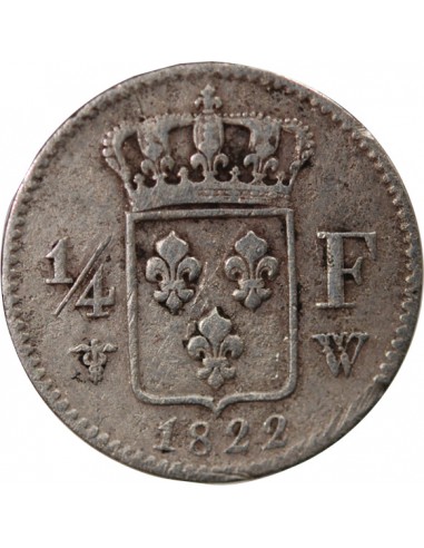 Louis XVIII 01-avr franc Argent 1822 W Lille