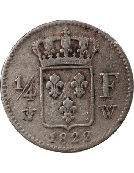 Louis XVIII 01-avr franc Argent 1822 W Lille