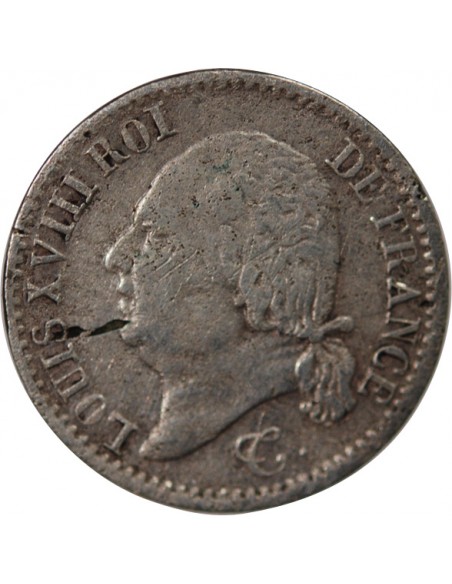 Louis XVIII 01-avr franc Argent 1822 W Lille