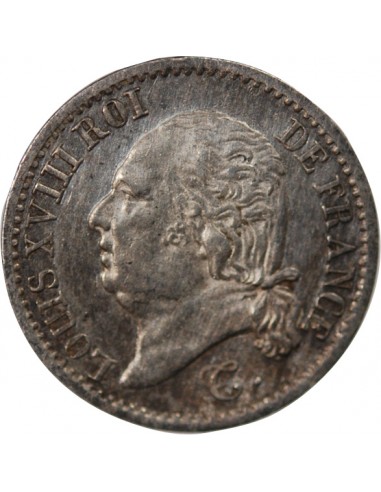 Louis XVIII 01-avr franc Argent 1823 A Paris