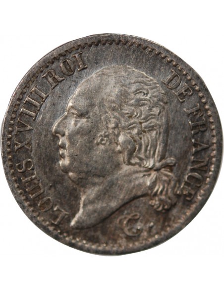 Louis XVIII 01-avr franc Argent 1823 A Paris