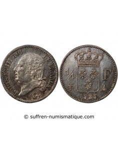 Louis XVIII 1/4 Franc Argent 1823 A Paris