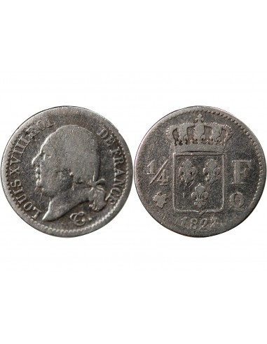 Louis XVIII 01-avr franc Argent 1823 Q Perpignan