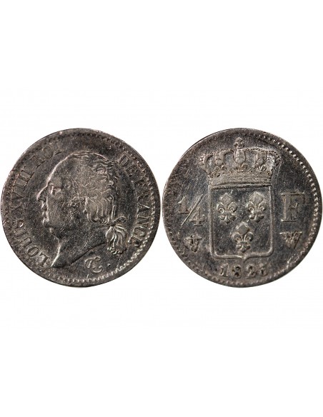 Louis XVIII 01-avr franc Argent 1823 W Lille