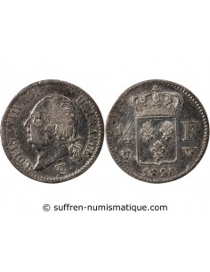 Louis XVIII 01-avr franc Argent 1823 W Lille