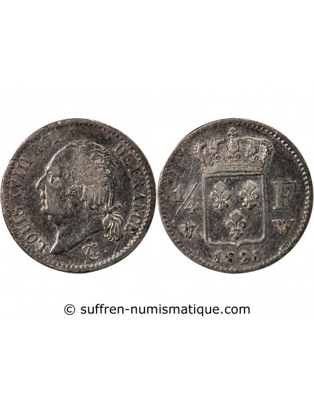 Louis XVIII 01-avr franc Argent 1823 W Lille