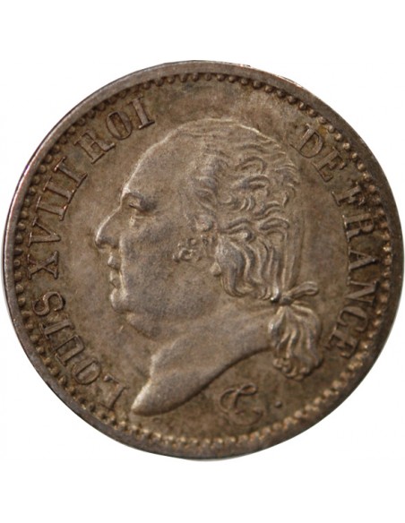 Louis XVIII 01-avr franc Argent 1824 A Paris