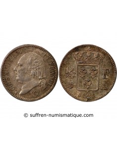 Louis XVIII 01-avr franc Argent 1824 A Paris