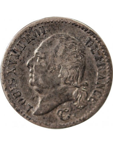 Louis XVIII Louis XVIII - 1/4 Franc Argent 1824 B Rouen 01-avr franc Argent 1824 B Rouen