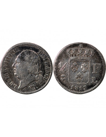 Louis XVIII 01-avr franc Argent 1817 L Bayonne