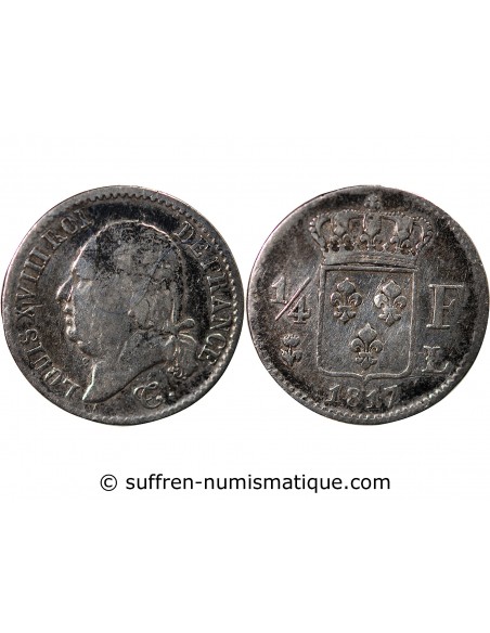 Louis XVIII 01-avr franc Argent 1817 L Bayonne
