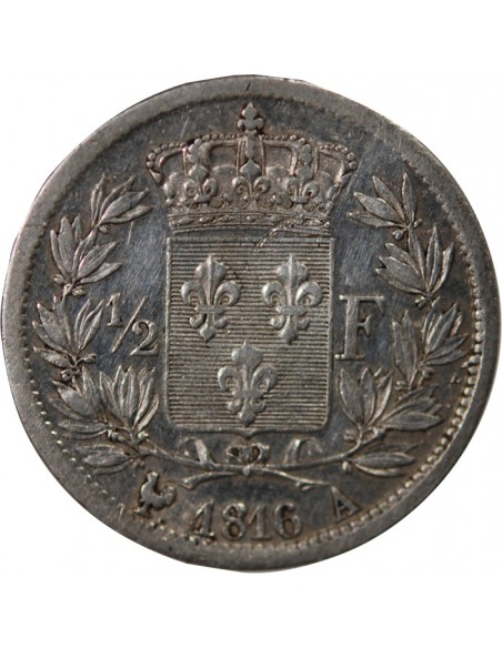 Louis XVIII 01-févr franc Argent 1816 A Paris