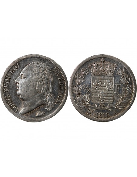 Louis XVIII 01-févr franc Argent 1816 A Paris