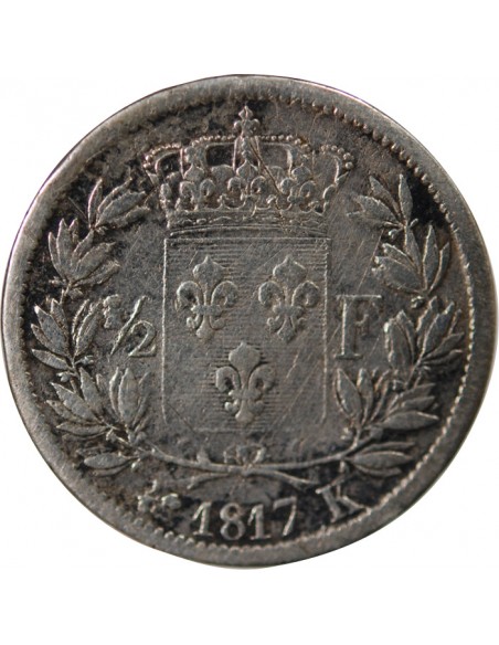 Louis XVIII 01-févr franc Argent 1817 K Bordeaux