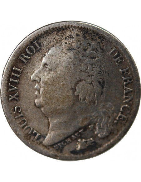 Louis XVIII 01-févr franc Argent 1817 K Bordeaux