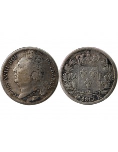 Louis XVIII 01-févr franc Argent 1817 K Bordeaux 2