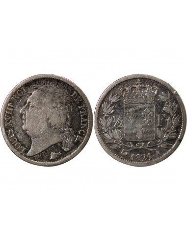 Louis XVIII 01-févr franc Argent 1821 A Paris