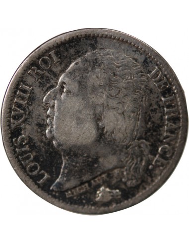 Louis XVIII 1/2 Franc Argent 1821 A Paris