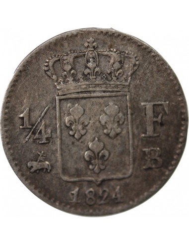 Louis XVIII 01-avr franc Argent 1824 B Rouen