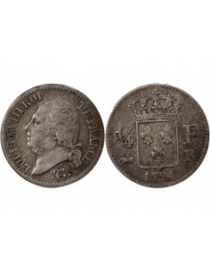 Louis XVIII 01-avr franc Argent 1824 B Rouen 2